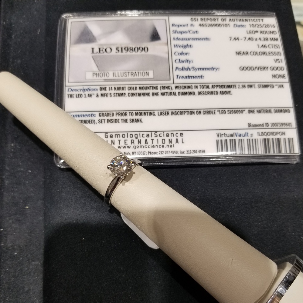 1.46 CT Artisan Leo Solitare